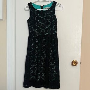 Green and black lace dress from ModCloth
